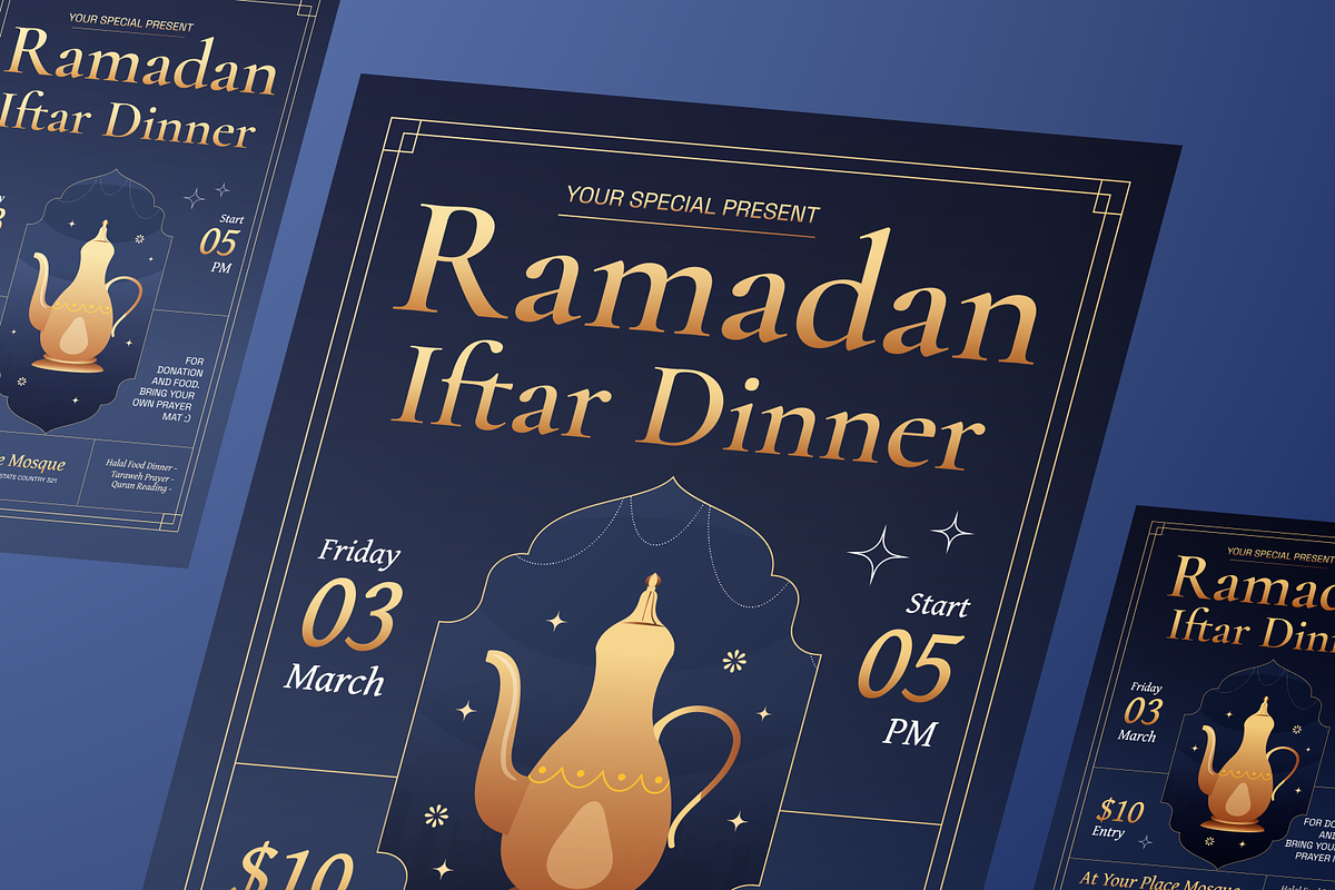 Iftar Dinner Flyer Set, a Flyer Template by Annora Studio (Photo 6 of 6)