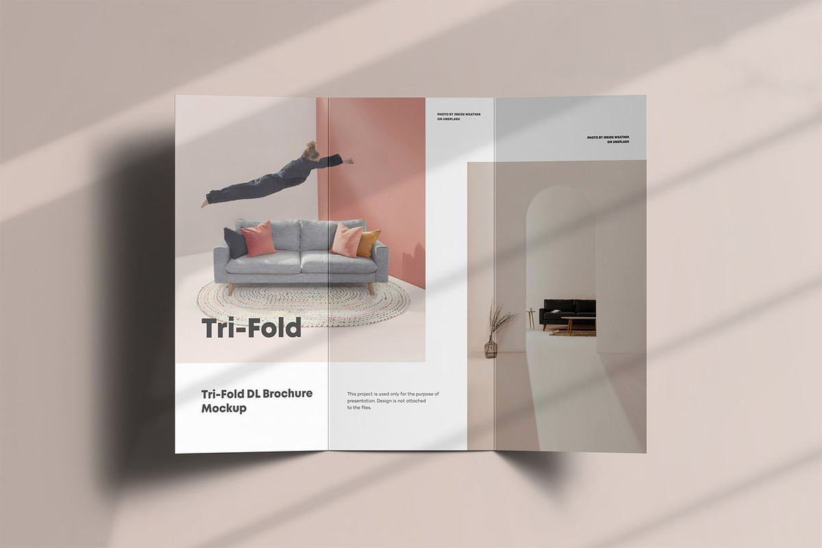 Tri-Fold DL Brochure Mock-up, an Advertising Mockup by Se٧enStudio (Photo 3 of 16)