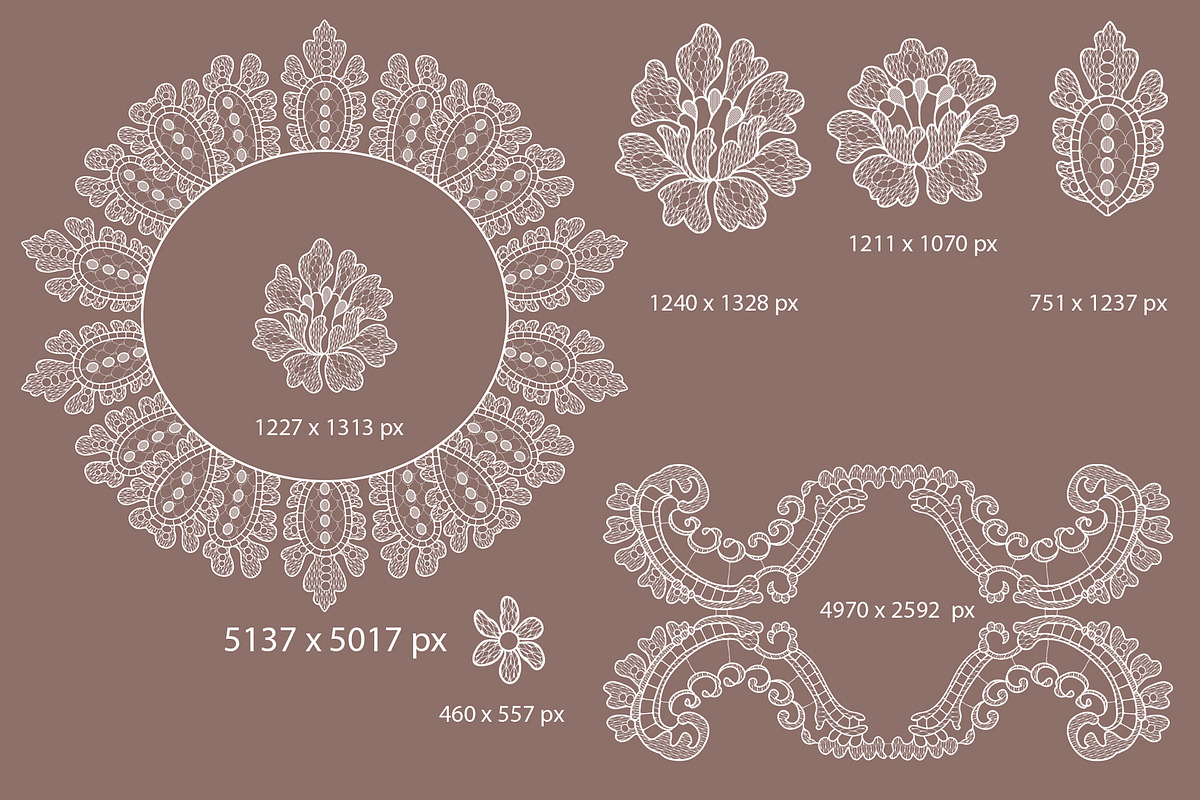 lace seamless ribbons, frames., a Pattern Graphic by Ajuga (Photo 9 of 9)