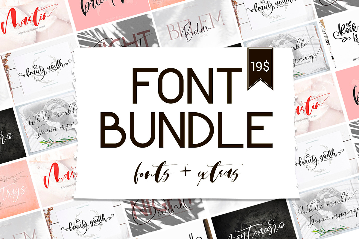 Font Bundle.Fonts & Extras