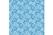 Hand Drawn Floral in Blue, a Pattern Graphic by Sharon Schwalbe (Thumbnail 3 of 5)
