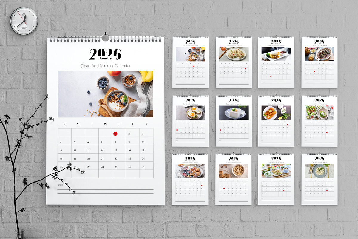 Hanging Wall Calendar 2026