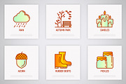 Autumn | 16 Thin Line Icons Set, an Outline Icon by Alex Blogoodf (Thumbnail 5 of 9)