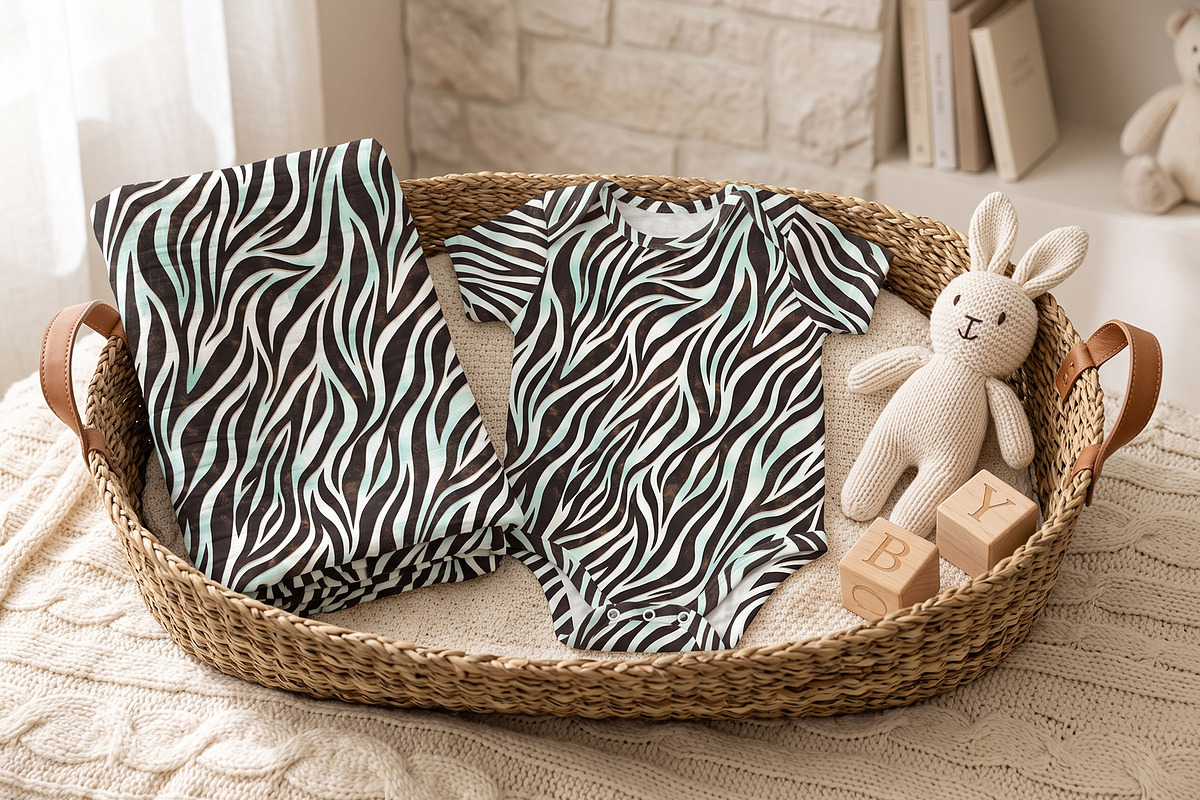 Seamless Zebra Stripe Pattern Mint, a Pattern Graphic by Talip Memis (Photo 11 of 11)