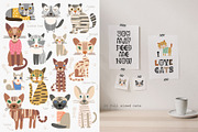Cool Cats. Cliparts, Patterns, ABC., an Animal Illustration by DearLetters (Thumbnail 9 of 17)