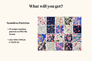Mosaic Floral Seamless Patterns, a Pattern Graphic by Ninterints (Thumbnail 2 of 21)