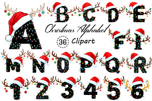 Christmas Alphabet Png Clipart, an Illustration by Creative Art