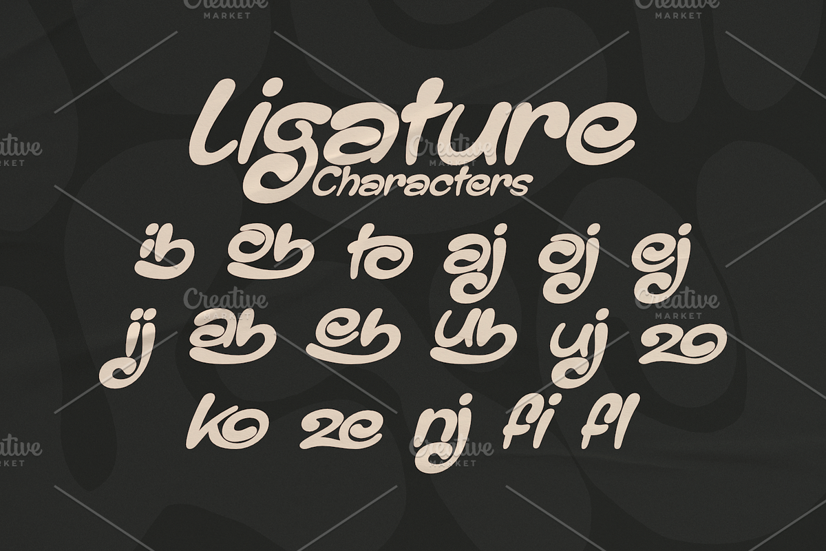 Oligeb – Retro Groove Display Font, a Handwritten Font by Linecreative (Photo 3 of 8)