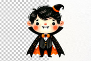 Cute Watercolor Orange Halloween PNG, a Seasonal Illustration by Nicolle's Colorful Art (Thumbnail 6 of 6)