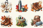 Autumn Nature Walk Clipart, a Work Illustration by cherrydesign (Thumbnail 2 of 3)