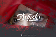 Asiyah Script Font|Update v.2, a Script Font by Aktab Studio (Thumbnail 1 of 6)