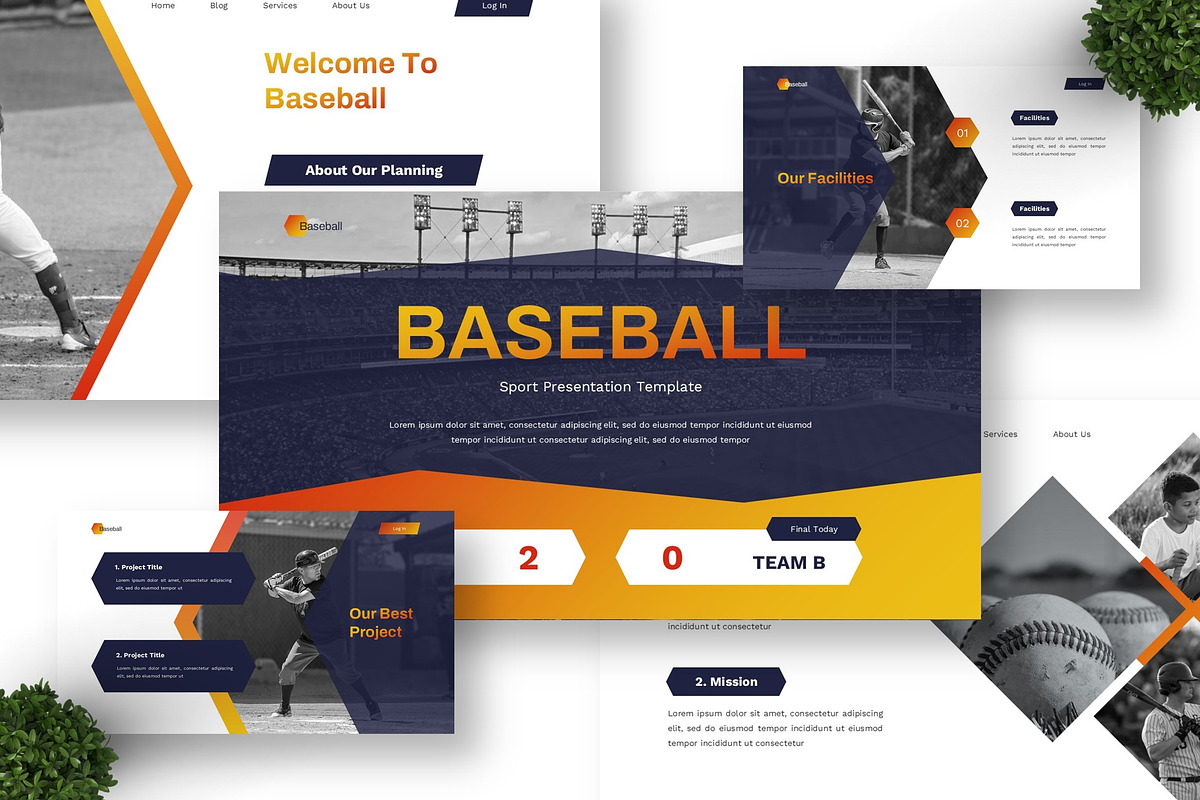 Baseball - Sport Google Slide, a Presentation Template by Deepslide Studio (Photo 5 of 6)