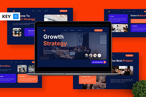 Growth Strategy - Business Key, a Presentation Template by Deepslide Studio