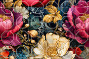 JEWELED BLOSSOMS. Seamless Patterns, a Texture Illustration by RefinedFantasyStudio (Thumbnail 7 of 8)