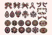 Love Beaded Embroidery Clipart Set, an Object Graphic by Olha Kostiuk (Thumbnail 3 of 10)