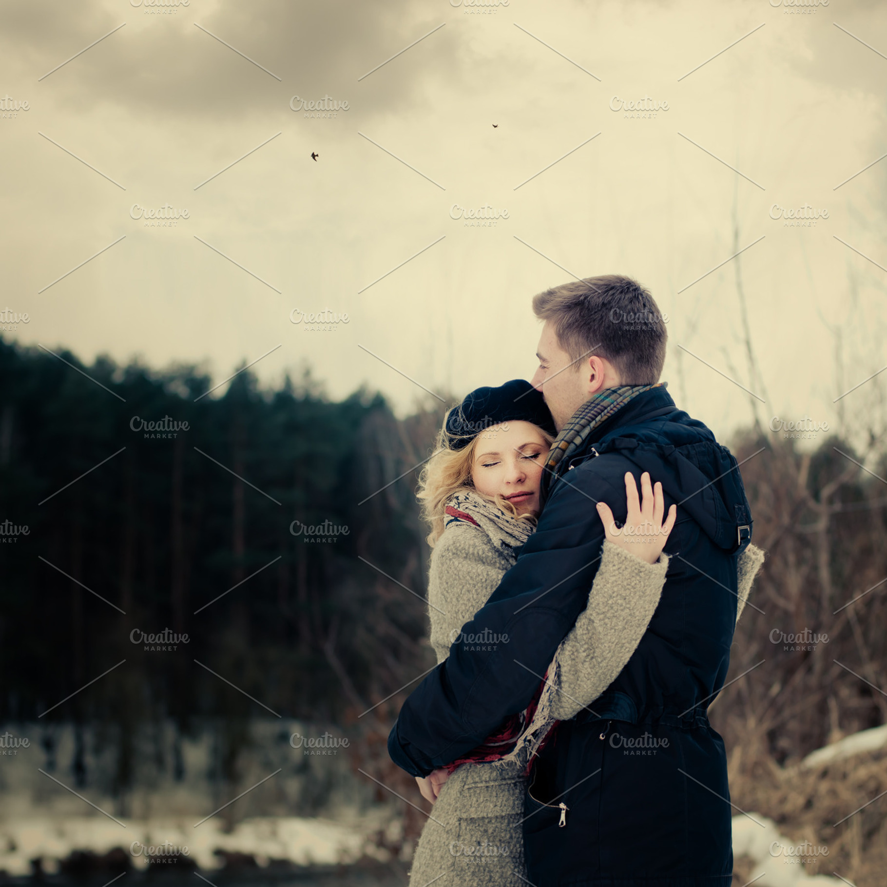 Happy couple embracing featuring couple, lovers, and a, a Person Photo by Aleshyn Andrei