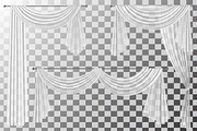 Set vector transparent curtains, a Decorative Illustration by belander (Thumbnail 2 of 3)
