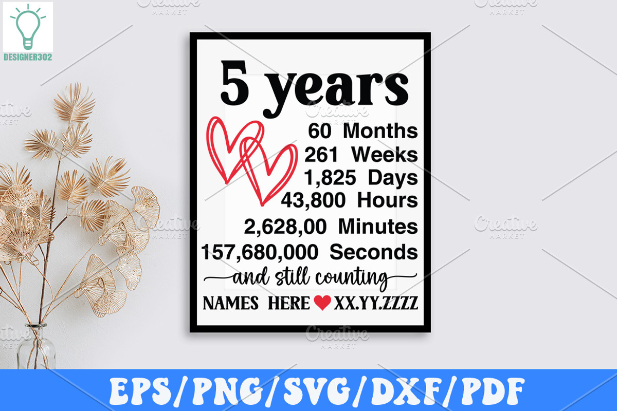 Wedding Anniversary SVG Bundle, a Graphic by Designer302 (Photo 2 of 12)