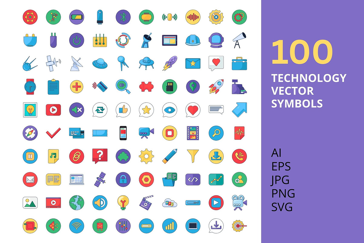 Business Technological Stroked Set, an Outline Icon by barsrsind