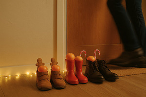Sinterklaas tradition with shoes by, a Photo by Dvoevnore photos