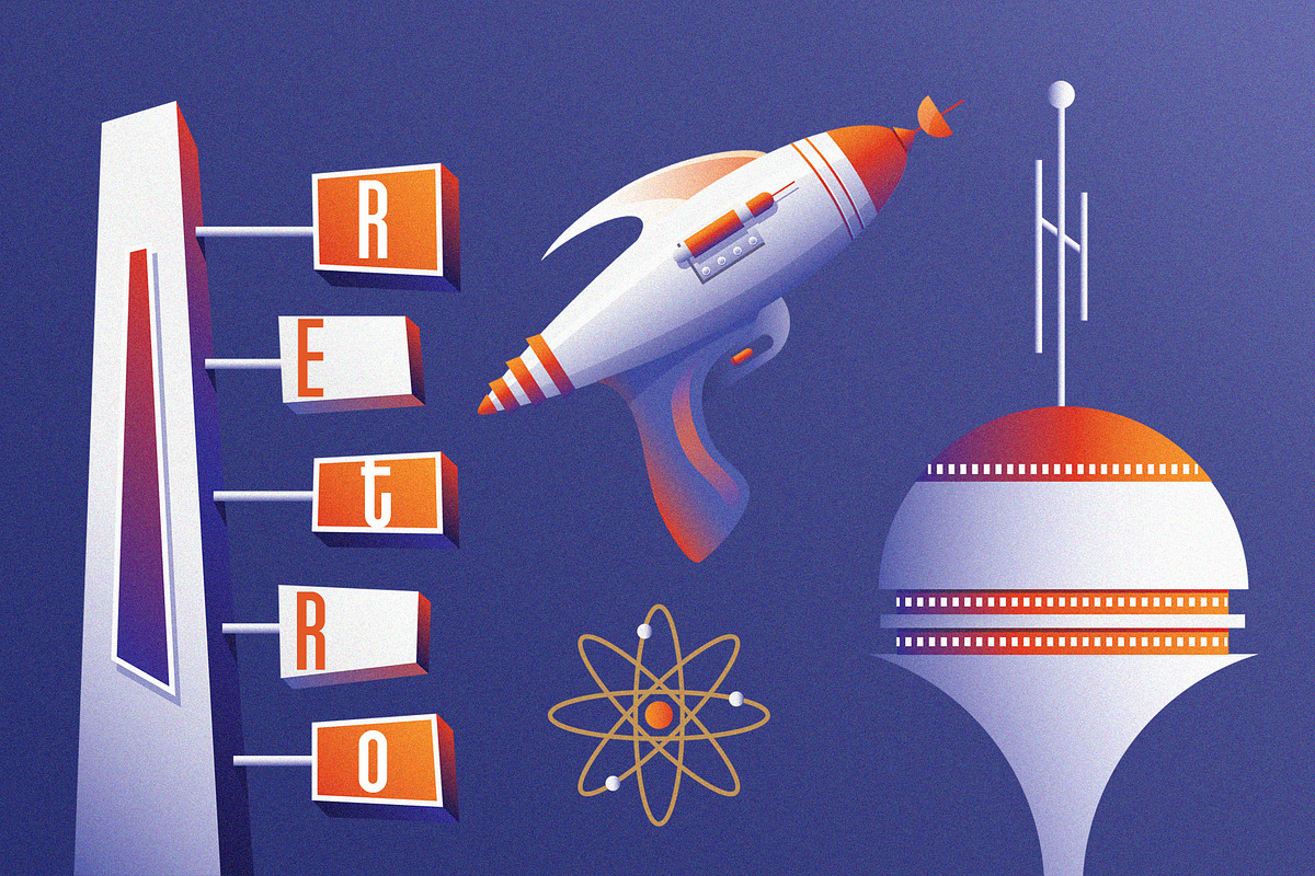 Space Voyage - Retro Design Toolkit, an Object Illustration by Polar Vectors (Photo 10 of 23)
