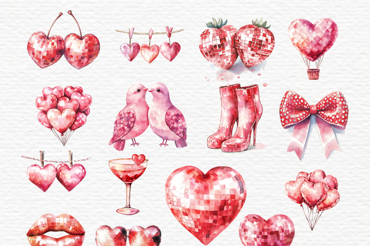 Retro valentine day heart, a Seasonal Illustration by Invite to Clipart (Photo 4 of 5)