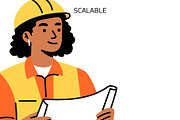 Construction Worker 02 – Vector, a Person Illustration by Studio22 (Thumbnail 3 of 3)