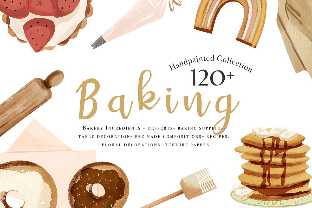 Baking Handpainted Collection, an Illustration by Cocoa studio by Eliza M (Photo 1 of 11)