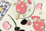 Food drink sweet modern table, a Pattern Graphic by Cotton Melon pattern Shop (Thumbnail 4 of 6)
