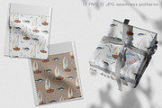 Marine collection watercolor clipart, an Illustration by Kate Lanbina (Thumbnail 8 of 13)