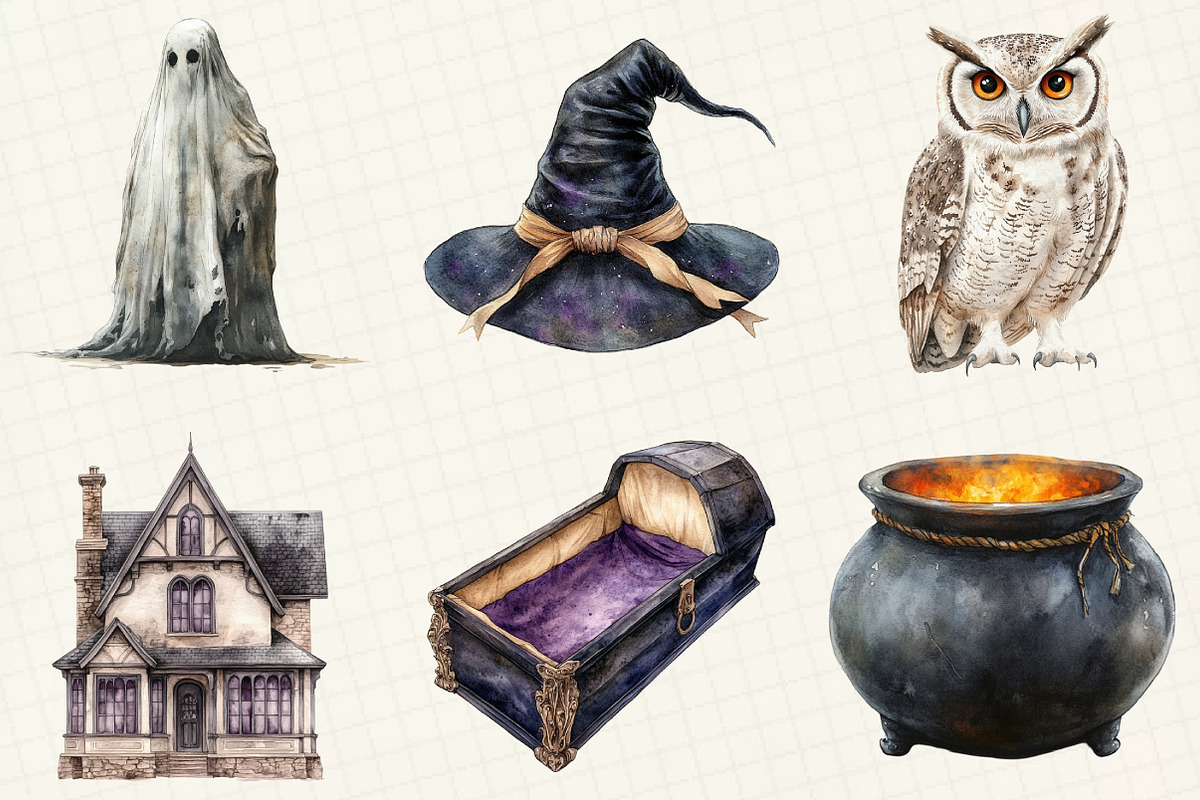 Halloween Sublimation Clipart, an Illustration by OK Design (Photo 4 of 5)