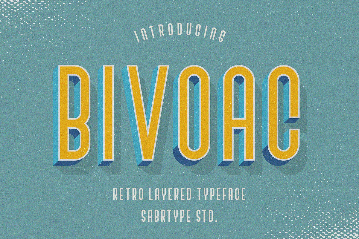 SALE! Bivoac Layered Font preview 8