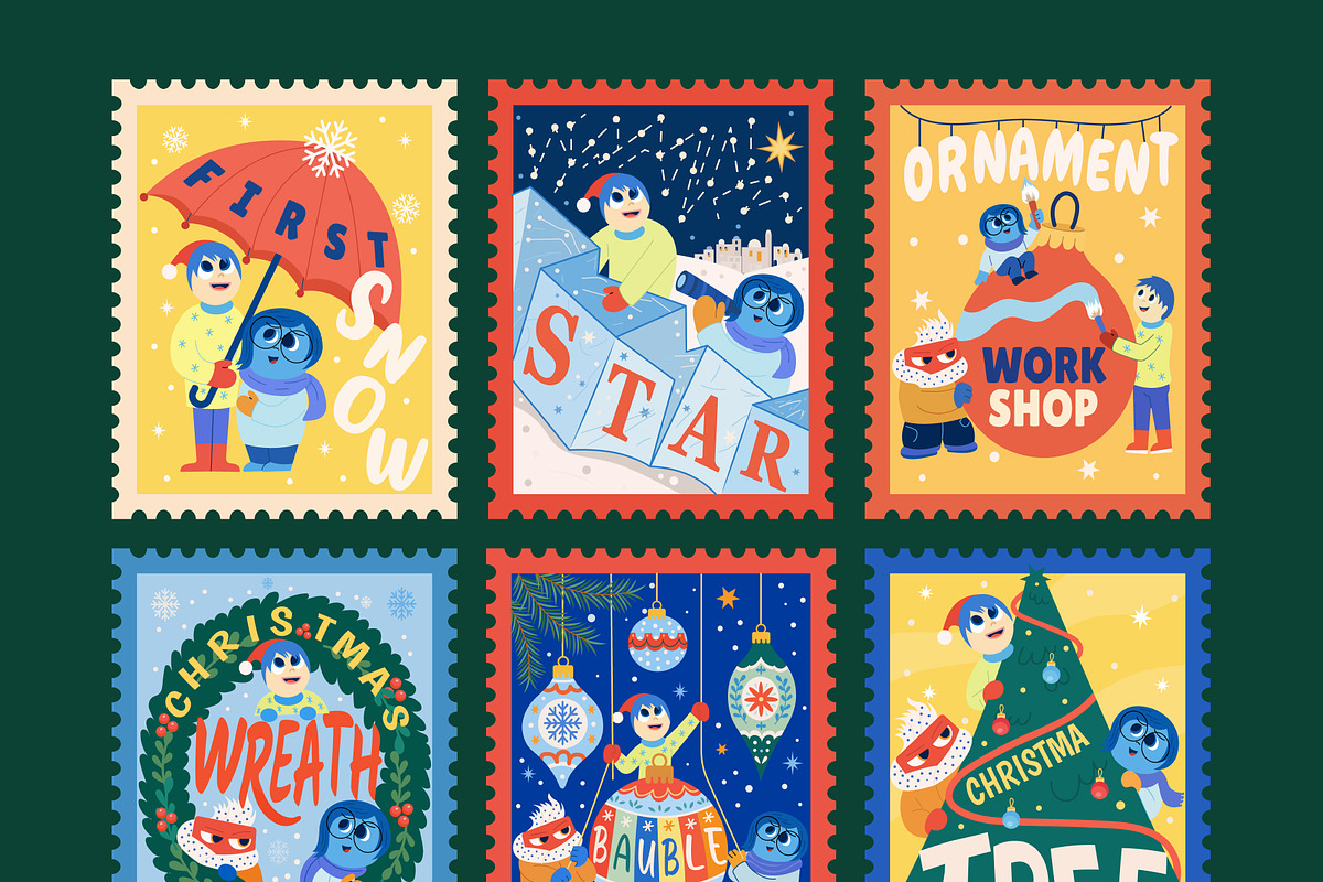 50 Christmas Stamp Illustrations, a Seasonal Illustration by Vectors Market (Photo 11 of 11)