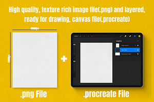 Procreate Bundle Paper Canvas PNGs