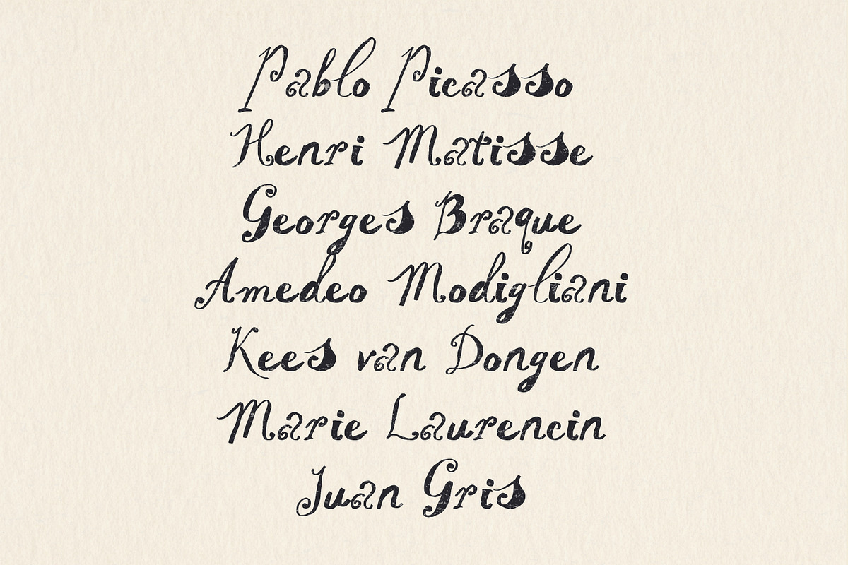 Artist Handwriting & Paper Cut Font, a Handwritten Font by Laras Wonderland (Photo 6 of 11)