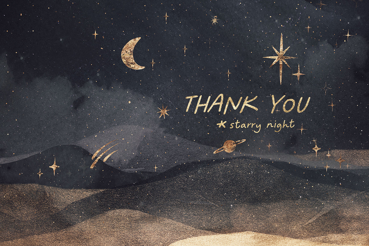 Abstract Landscape & Starry Night, a Texture Graphic by by creative paper (Photo 16 of 16)