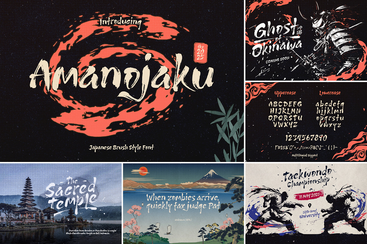 Japan Brush Style Font Bundle, a Handwritten Font by tkzgraphic (Photo 2 of 15)