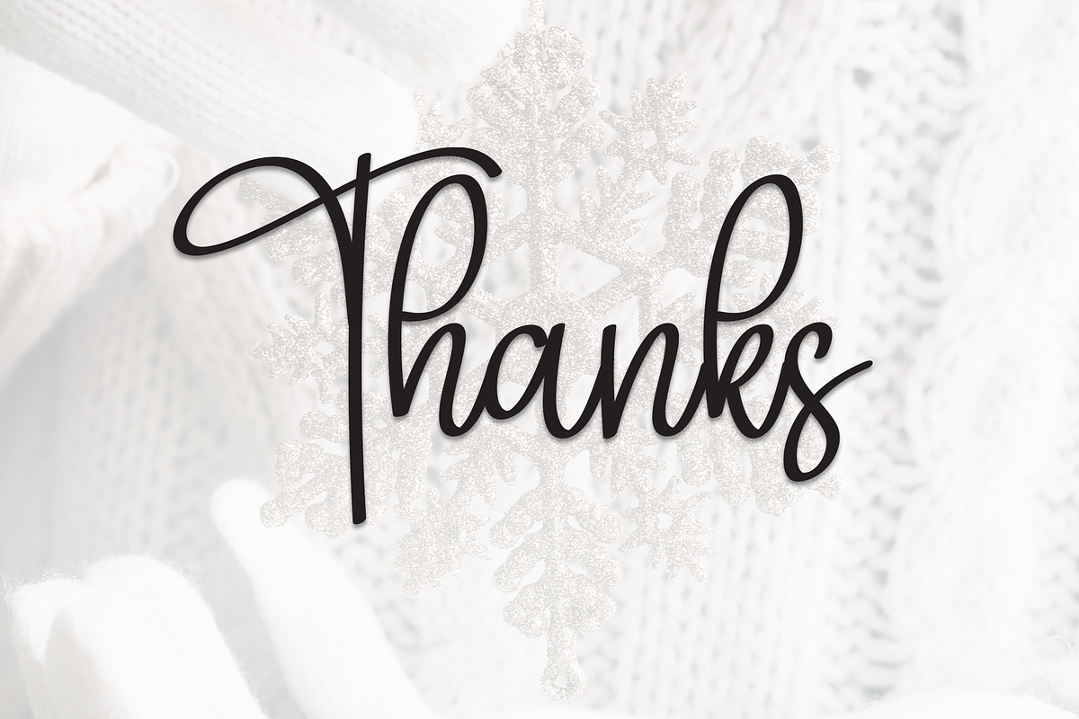 Embroidery Winter | Script Font, a Handwritten Font by Scratchones (Photo 8 of 8)