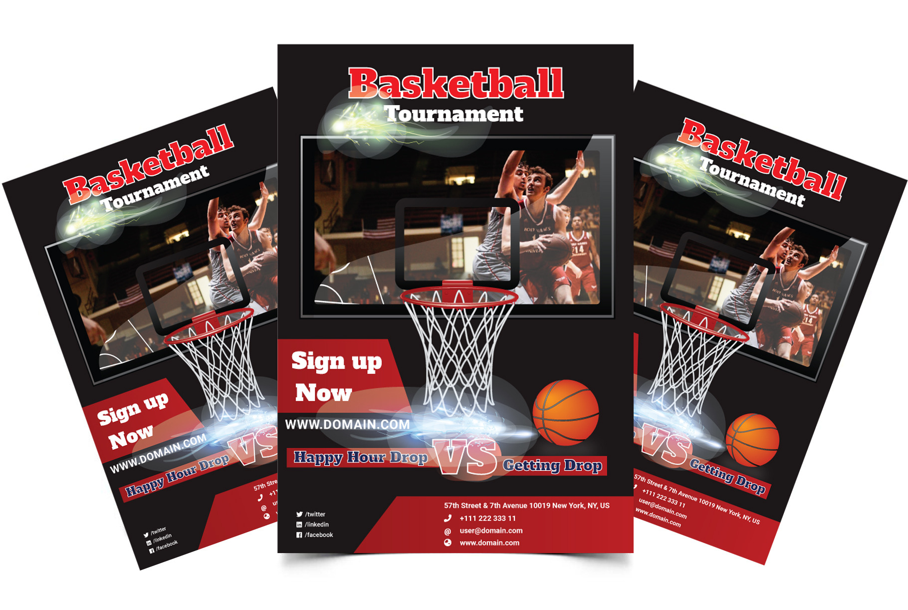 Basketball Tournament Flyer by Pencigraphics  Creative Market