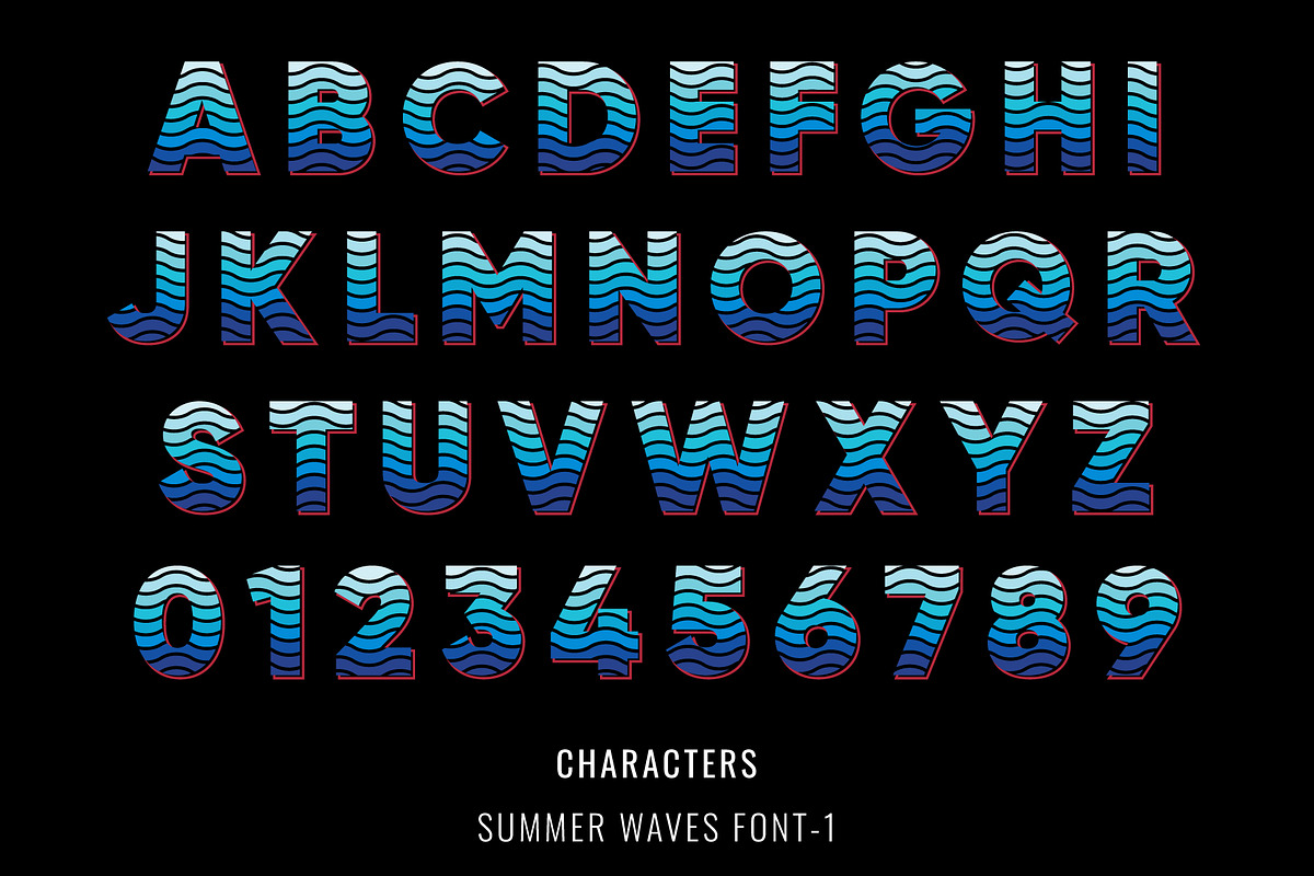 Summer Waves Font, a Symbol Font by Font Craft Studio (Photo 5 of 8)