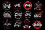 12 motorcycle and sport emblems, an Illustration by WINS Doodle shop (Thumbnail 2 of 2)