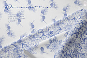 Poinsettia pattern Toile de Jouy, a Pattern Graphic by AnaGuziiArt (Thumbnail 3 of 8)
