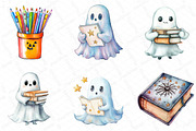 Watercolor Halloween Teacher Clipart, an Illustration by DreamPrint404 (Thumbnail 5 of 5)