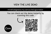 UGC Creator Website Canva Template, a Landing Page Template by Mindful Digital Co. (Thumbnail 7 of 9)