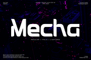 Mecha - Futuristic Tech Display Font, a Sans Serif Font by Font Liner (Thumbnail 1 of 9)
