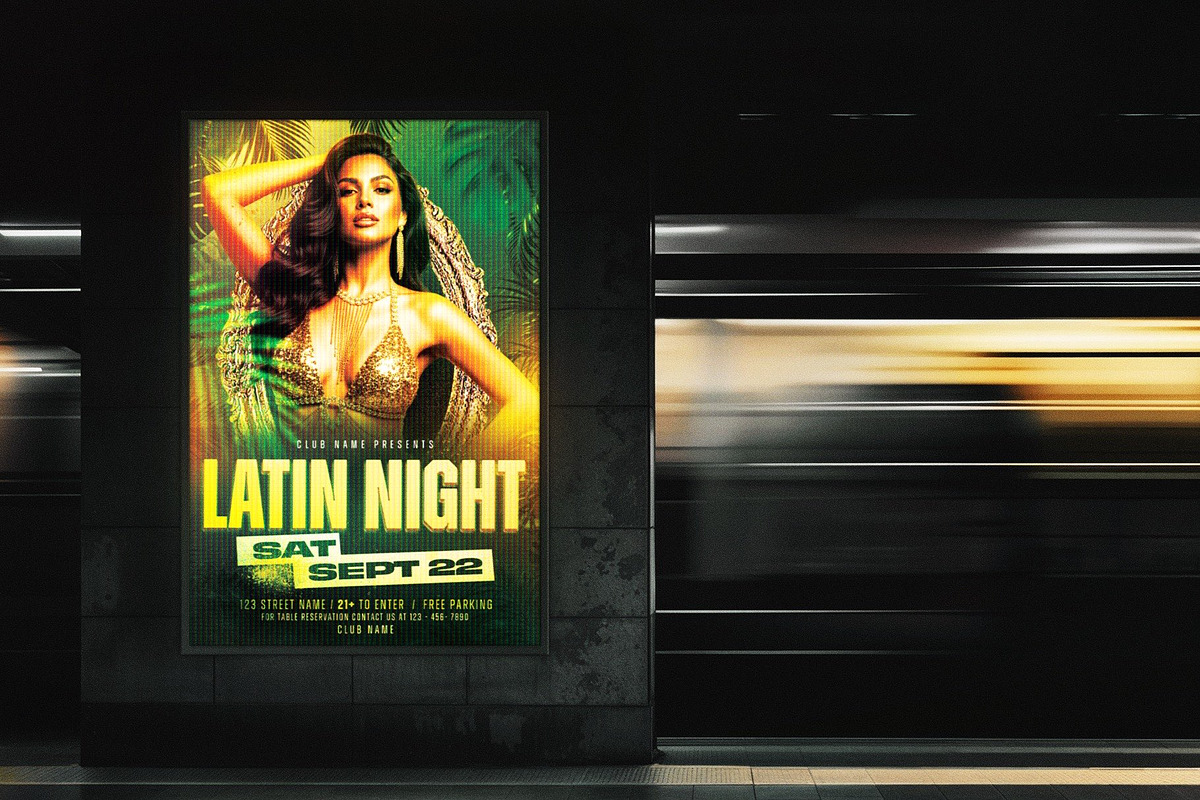 Tropical Latin Night Flyer Template, a Flyer Template by BrandPacks (Photo 4 of 5)