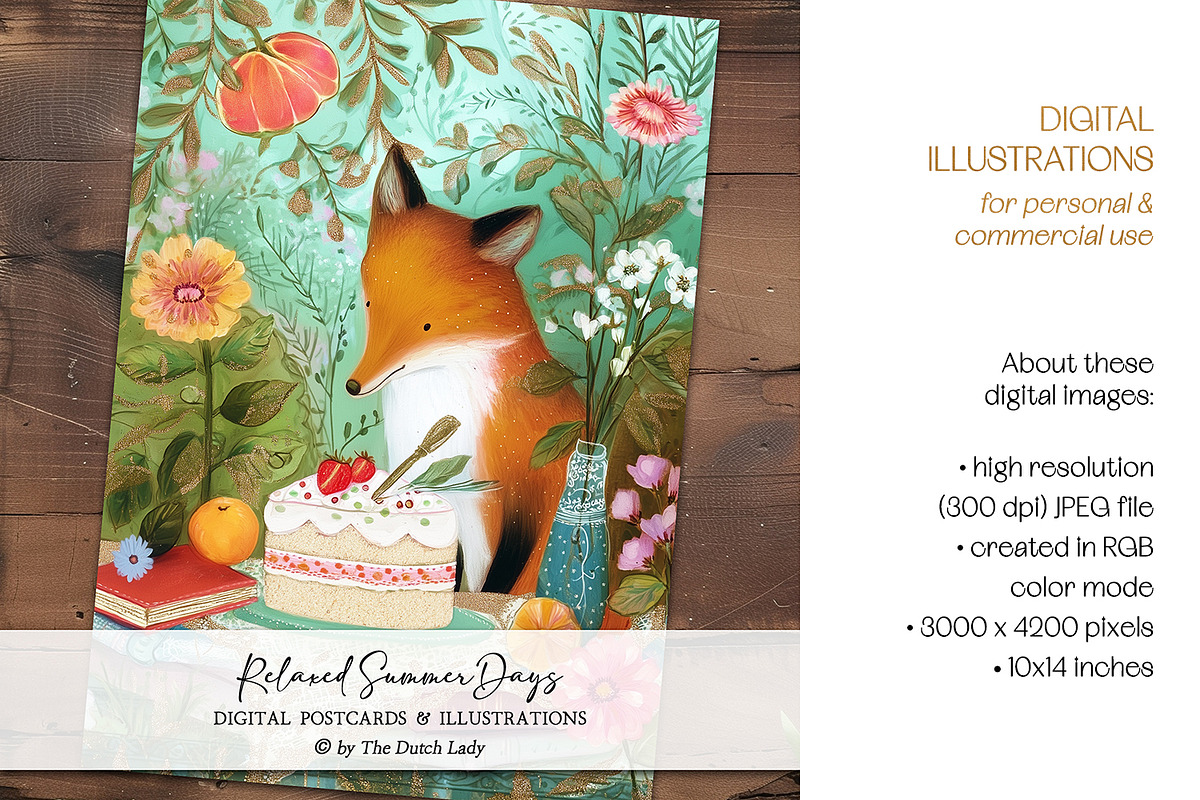 Relaxed Summer Days Postcards, an Animal Illustration by The Dutch Lady Designs (Photo 4 of 7)