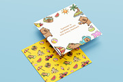 Cute Capybara in Summer Watercolor, an Animal Illustration by CreativeValuation (Thumbnail 9 of 11)