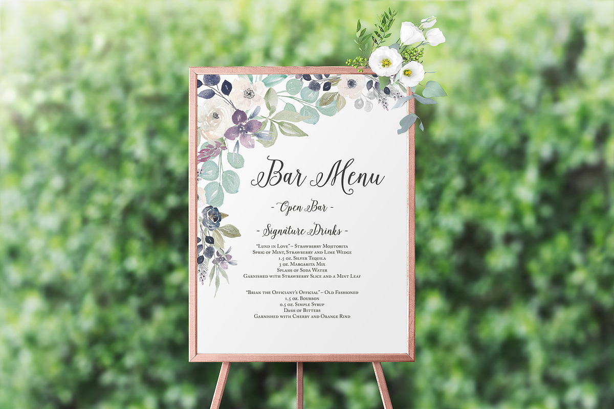 Violetta Flower Clipart and Frames, an Illustration by Emerald & Ivy Studios (Photo 7 of 10)