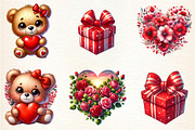 Valentine's Day Clipart Bundle, a Seasonal Illustration by DreamArtGraphic (Thumbnail 3 of 3)